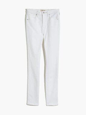Madewell 10" High-Rise Skinny Jeans in Pure White